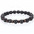 Bracelet perles de lave naturelle pour homme