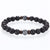 Bracelet perles de lave naturelle pour homme