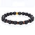 Bracelet perles de lave naturelle pour homme