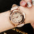 Montre pour dames en cuir & strass