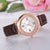 Montre pour dames en cuir & strass