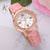 Montre pour dames en cuir & strass