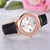 Montre pour dames en cuir & strass